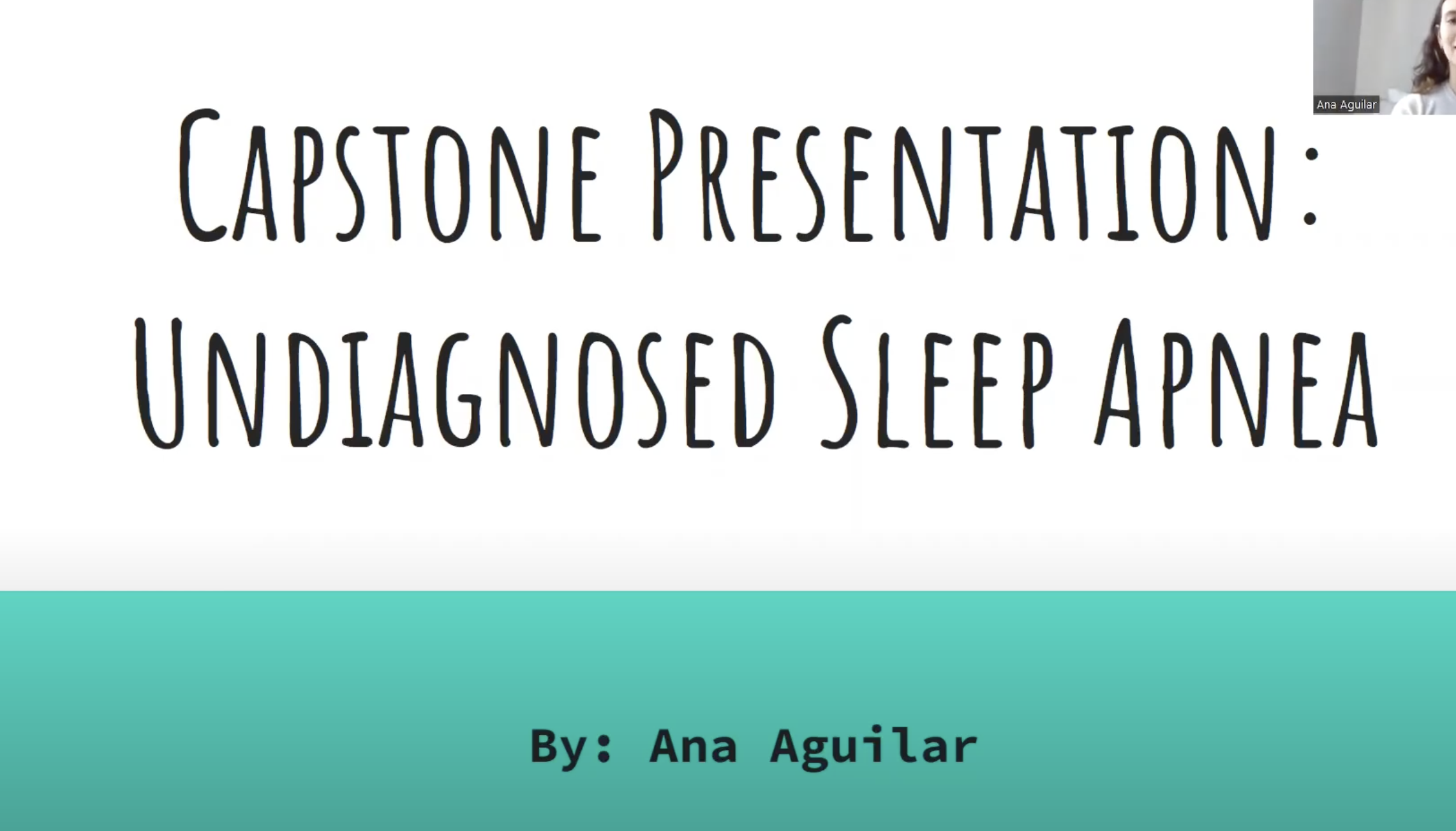 Capstone Presentation: Undiagnosed Sleep Apnea