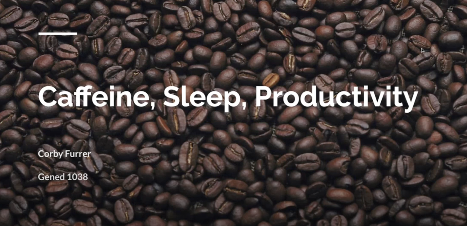 Caffeine, Sleep, and Productivity