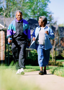 Man and Woman Walking