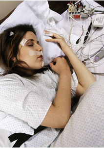 Asleep during a sleep study