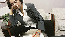Picture of woman sleeping at work