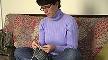 Valerie knitting