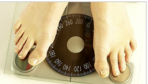Person Weighing on a Scale