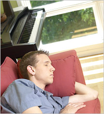 Picture of man napping